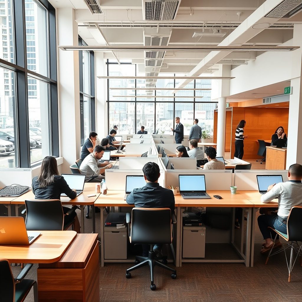 Coworkdeskのコワーキングスペースの風景